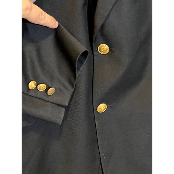 Brooks Brothers Brooksease Made in USA Navy Sportcoat with Gold Buttons - Size 4 - Picture 3 of 7